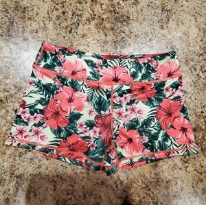 IAB MFG Booty Shorts Jungle Hibiscus Size L